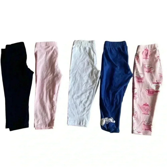 Gymboree Children’s Place Cotton Comfy Cropped Leggings Pairs SZ 5/6 #1652 - Picture 1 of 6
